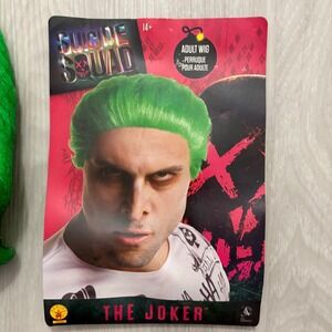 The Joker Suicide Squad Adult Wig Green Hair Halloween Cosplay Costume